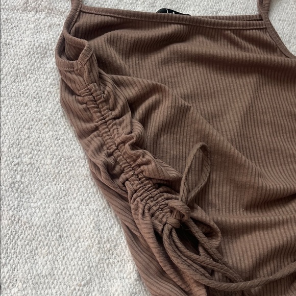 Lulu's Brown Ribbed Tank Top - Picture 4 of 5